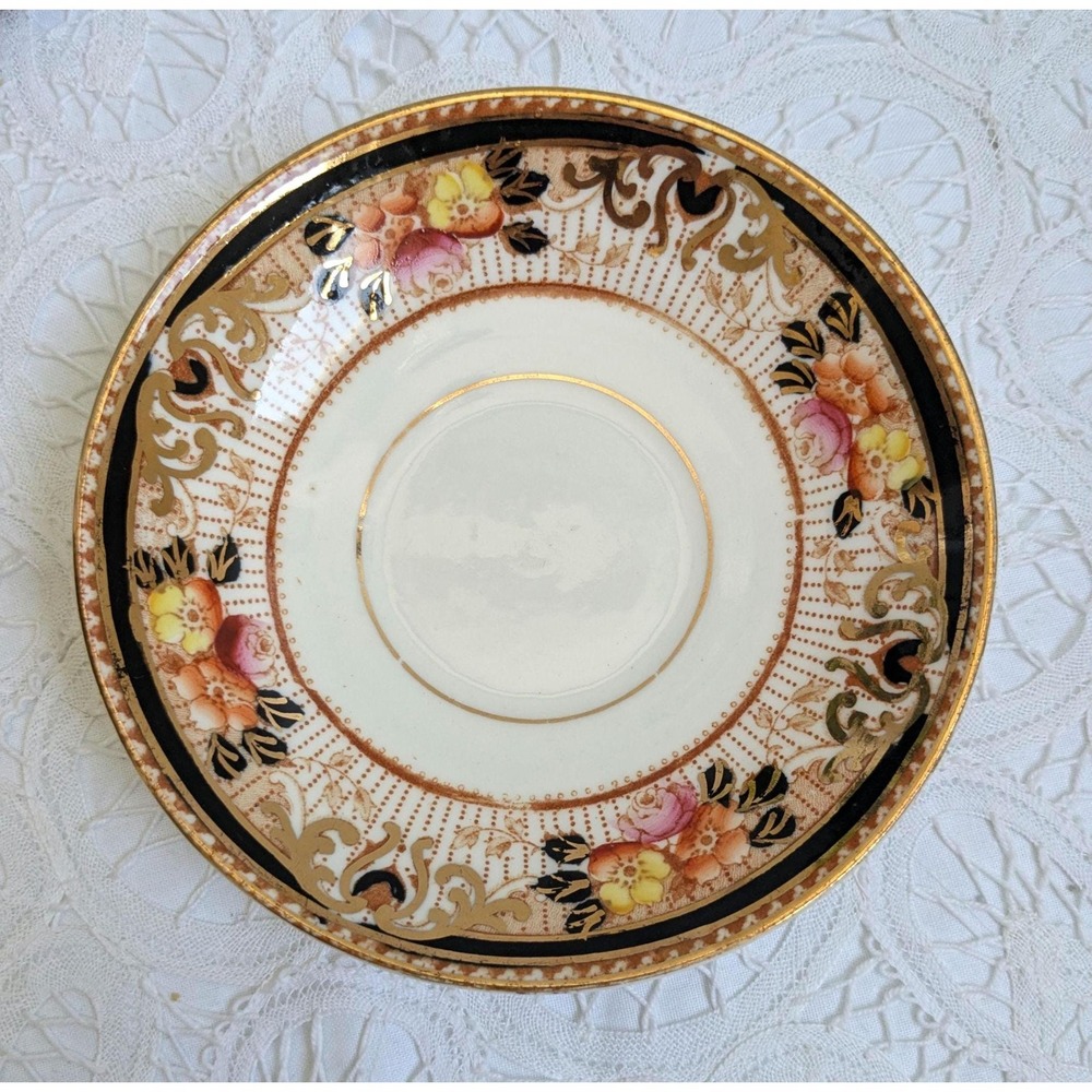Vintage Royal Stafford Saucer Only, Bone China England, Imari‎ Style Replacement